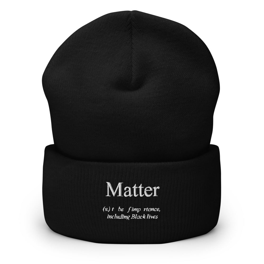 Matter definition beanie
